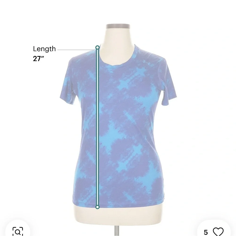 Under Armour Blue Fitted Crew Neck Short Sleeve Tee - Picture 3 of 6